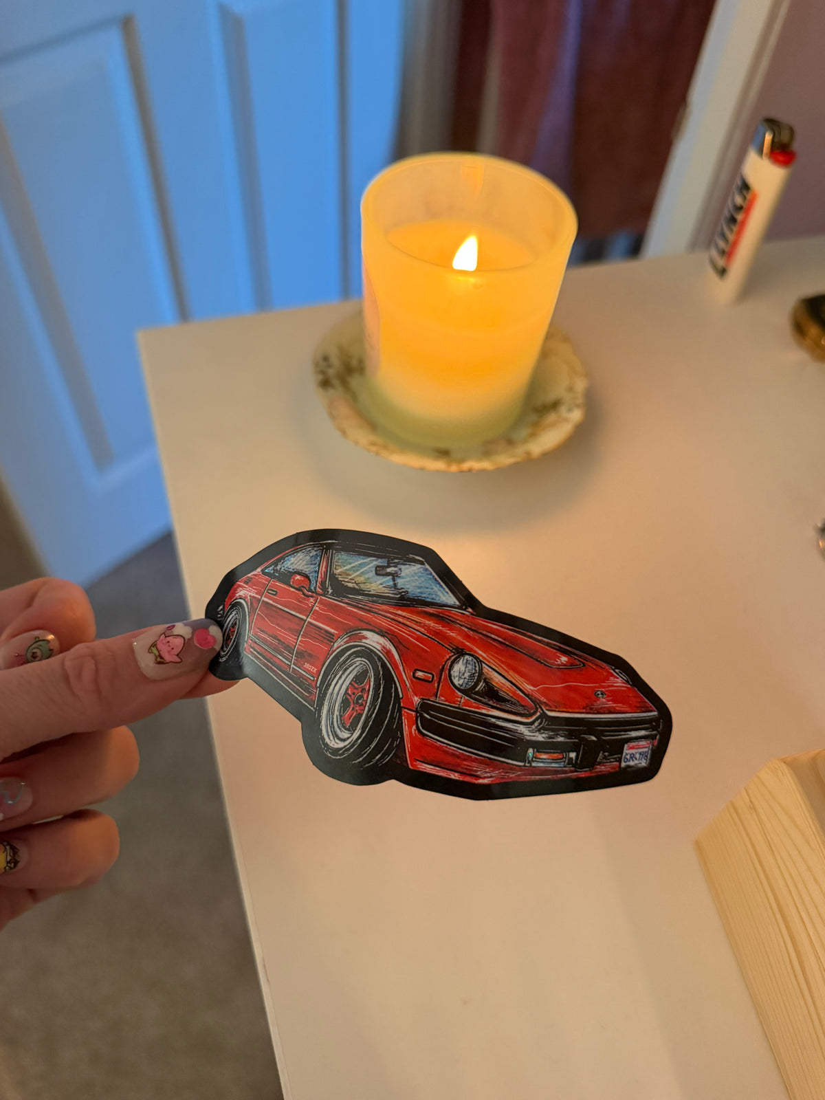 Large glitter datsun sticker