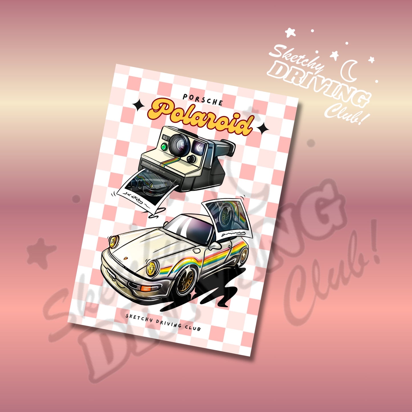 ⭐️ Porsche Polaroid Sticker ⭐️