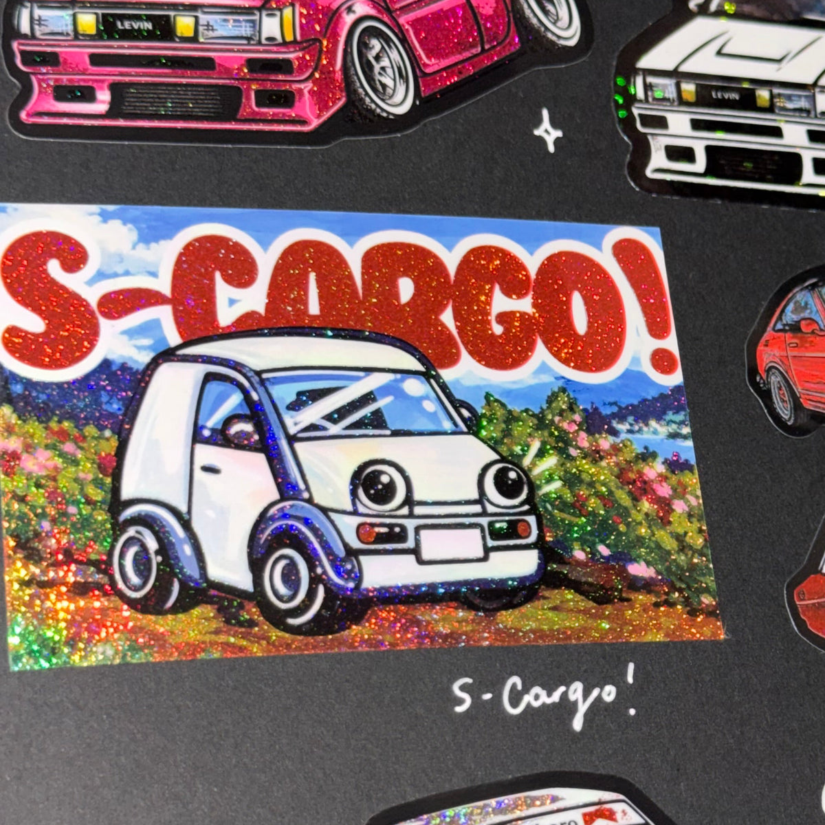 S-CARGO Glitter sticker !
