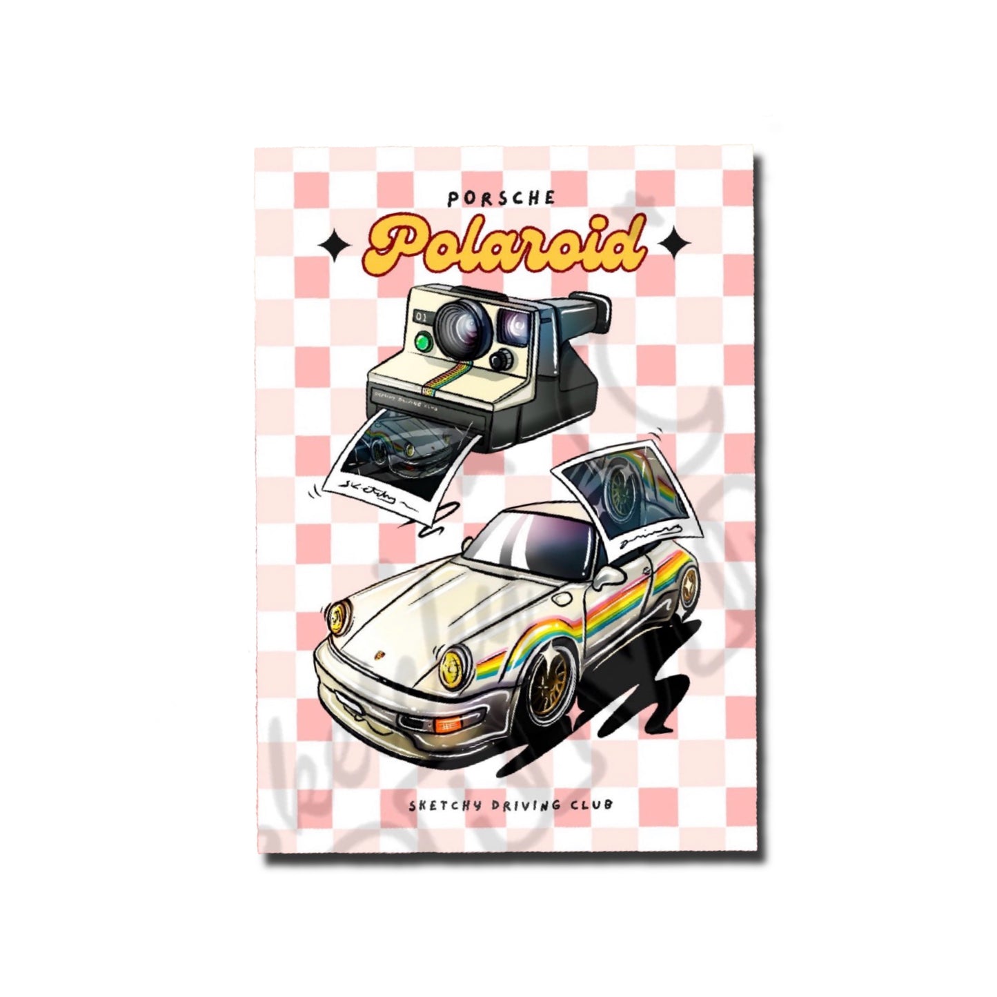 ⭐️ Porsche Polaroid Sticker ⭐️
