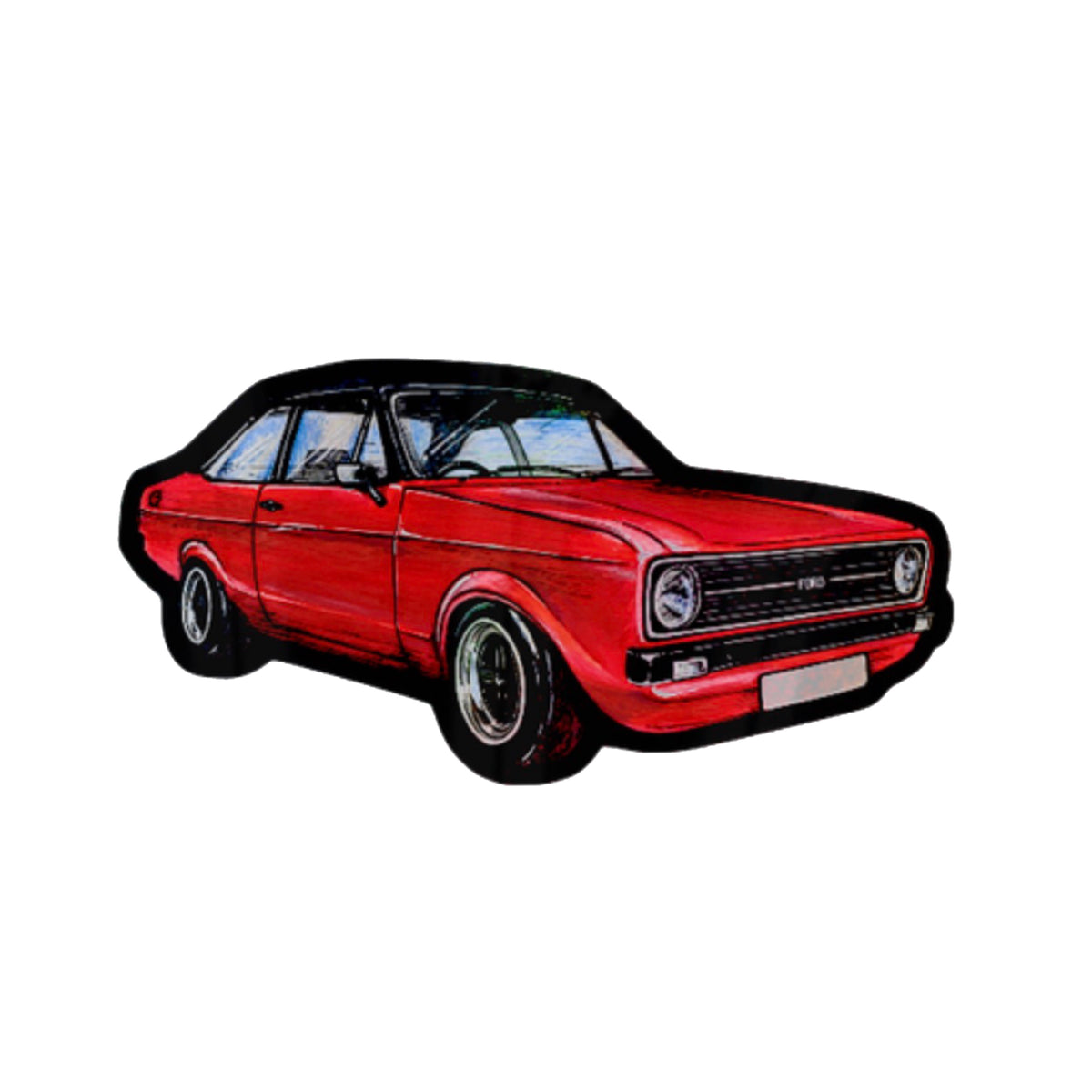 Large glitter mk2 escort sticker