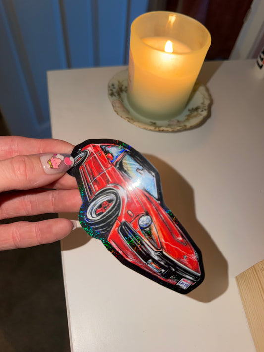 Large glitter datsun sticker