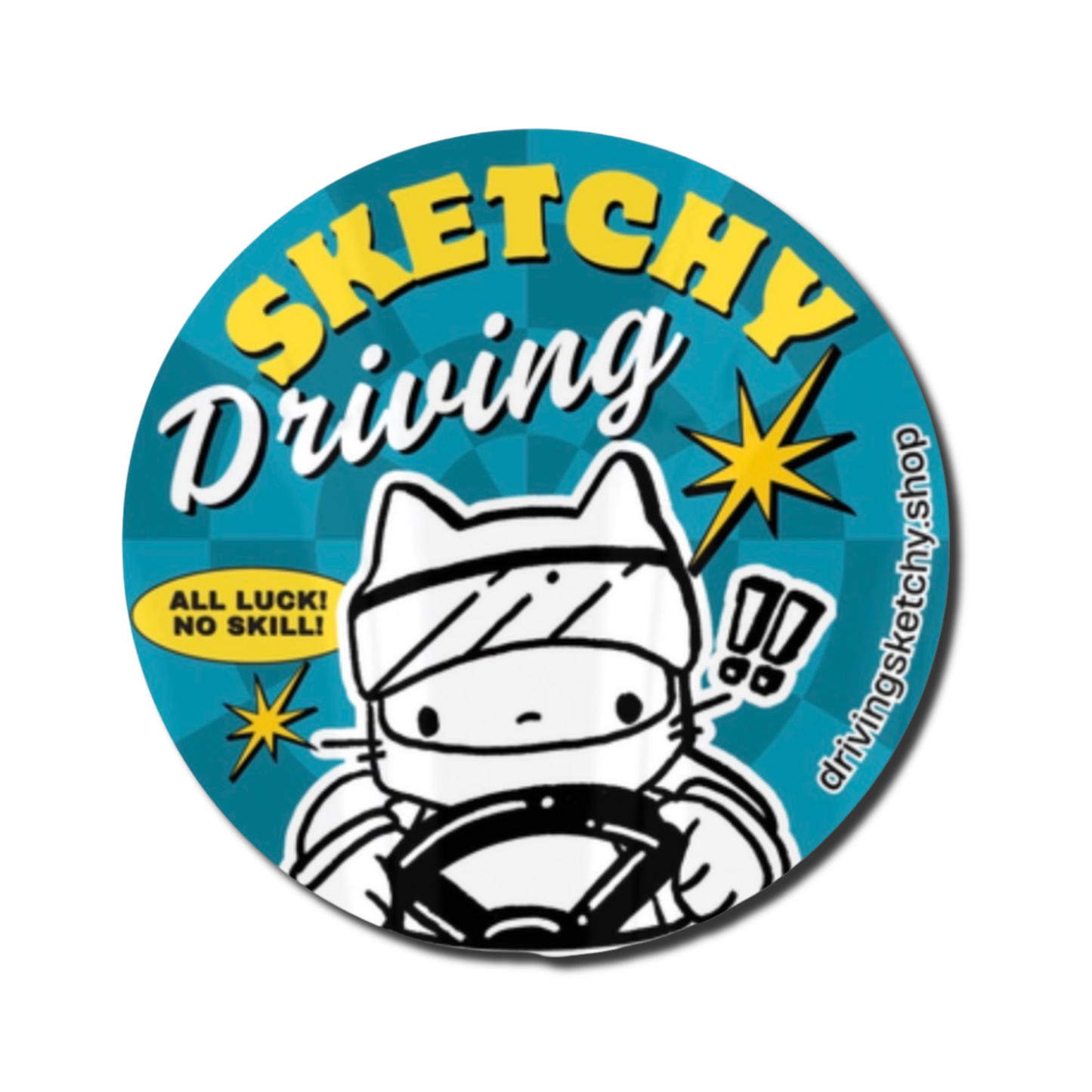 Teal/Yellow SketchyDriving Decal