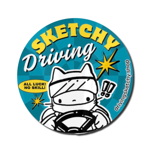 Teal/Yellow SketchyDriving Decal