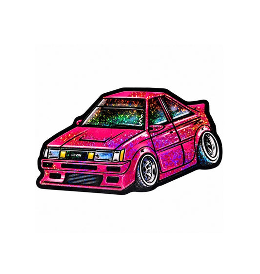 AE86 LEVIN Pink Glitter sticker !